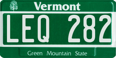 VT license plate LEQ282