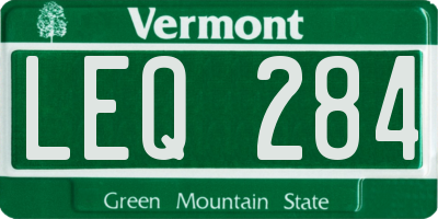 VT license plate LEQ284