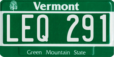 VT license plate LEQ291