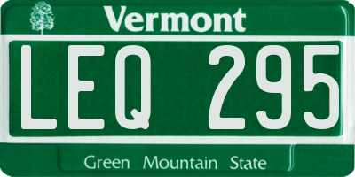 VT license plate LEQ295