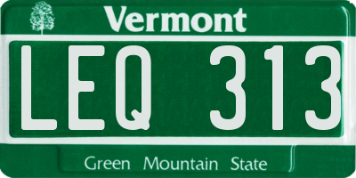 VT license plate LEQ313