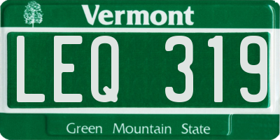 VT license plate LEQ319