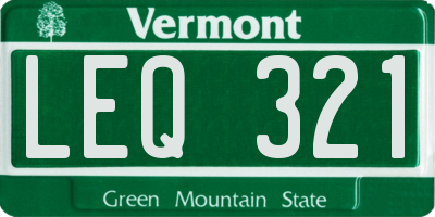 VT license plate LEQ321