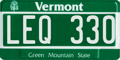 VT license plate LEQ330