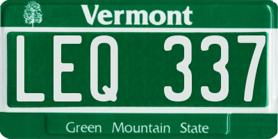 VT license plate LEQ337