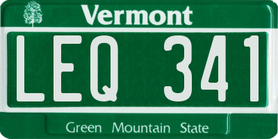 VT license plate LEQ341