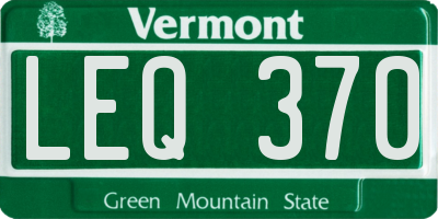 VT license plate LEQ370
