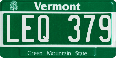 VT license plate LEQ379