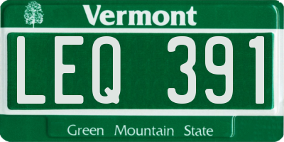 VT license plate LEQ391