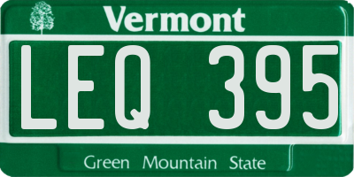 VT license plate LEQ395