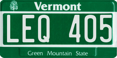 VT license plate LEQ405