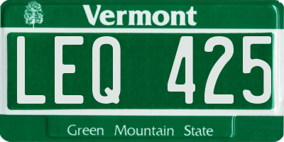 VT license plate LEQ425