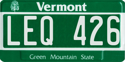 VT license plate LEQ426