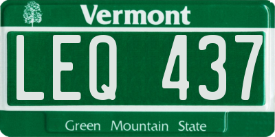VT license plate LEQ437