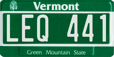VT license plate LEQ441