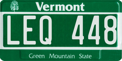 VT license plate LEQ448