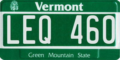 VT license plate LEQ460
