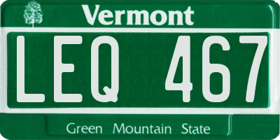VT license plate LEQ467
