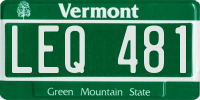 VT license plate LEQ481
