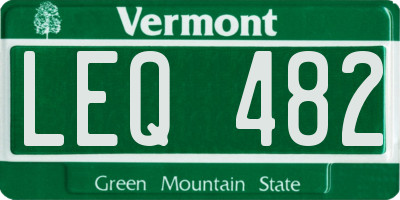 VT license plate LEQ482