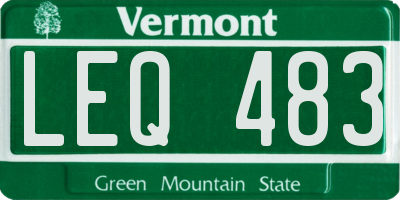 VT license plate LEQ483