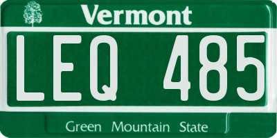 VT license plate LEQ485