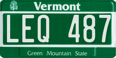 VT license plate LEQ487