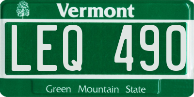 VT license plate LEQ490