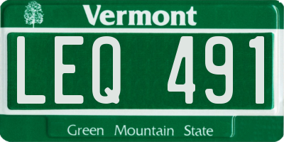 VT license plate LEQ491