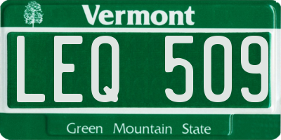 VT license plate LEQ509