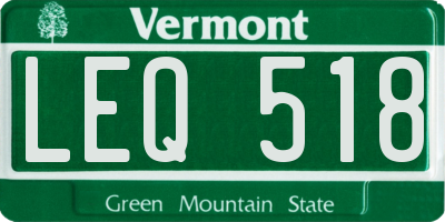 VT license plate LEQ518