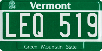 VT license plate LEQ519