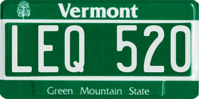 VT license plate LEQ520