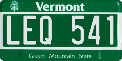 VT license plate LEQ541