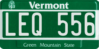 VT license plate LEQ556