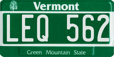 VT license plate LEQ562