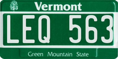 VT license plate LEQ563