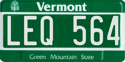 VT license plate LEQ564