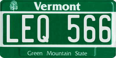 VT license plate LEQ566