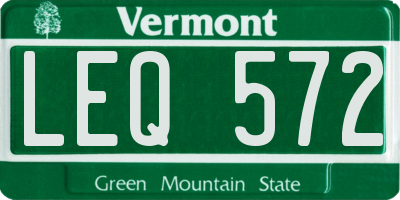 VT license plate LEQ572