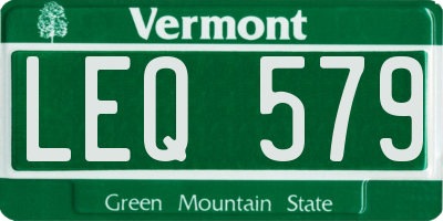 VT license plate LEQ579
