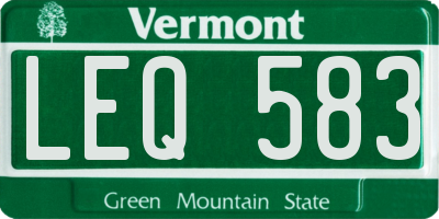VT license plate LEQ583