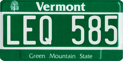 VT license plate LEQ585