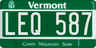 VT license plate LEQ587