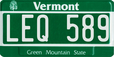 VT license plate LEQ589