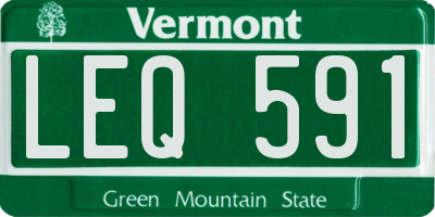 VT license plate LEQ591
