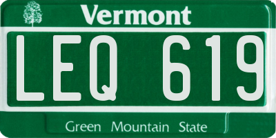 VT license plate LEQ619