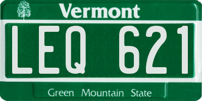 VT license plate LEQ621