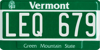 VT license plate LEQ679
