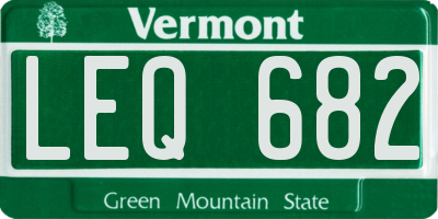 VT license plate LEQ682
